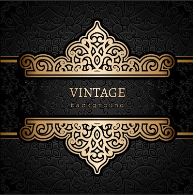 Vector set of vintage luxury background design 01 vintage luxury background design background   