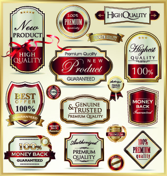 Vintage guarantee premium labels vector 04 vintage premium labels label guarantee   