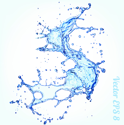 Splash blue water vector background 05 water splash blue background   