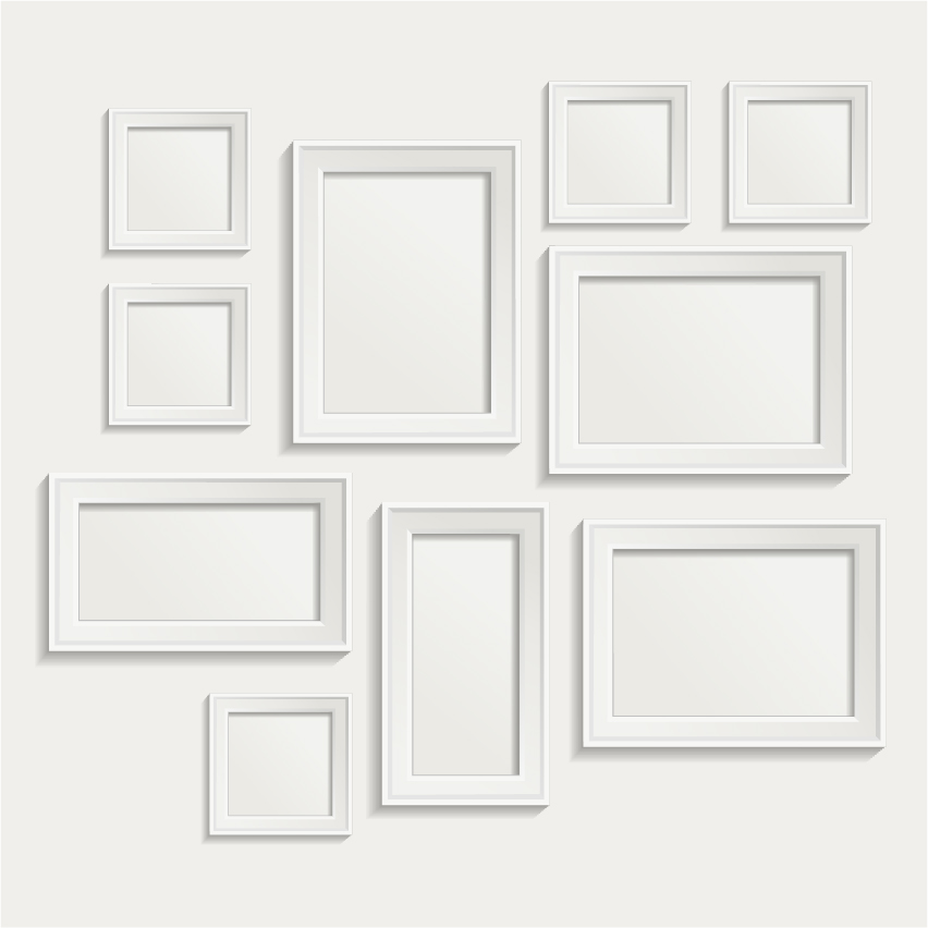 White photo frame set 06 vector photo frame photo frame   