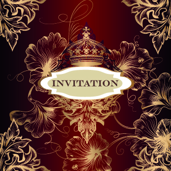 Ornate invitation design vector set 05 ornate invitation   