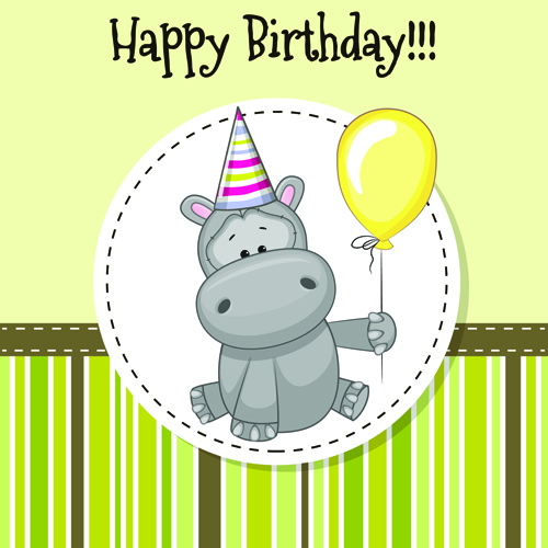 Happy birthday baby greeting cards vector 07 happy birthday greeting cards   