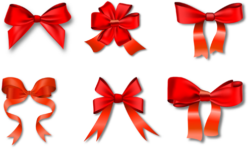 Beautiful red bow vector material 55164 material beautiful   