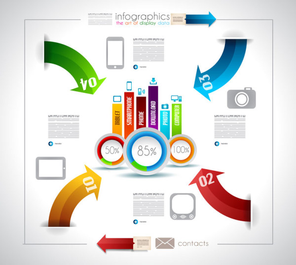 Infographics with data design vector 04 infographics infographic data   
