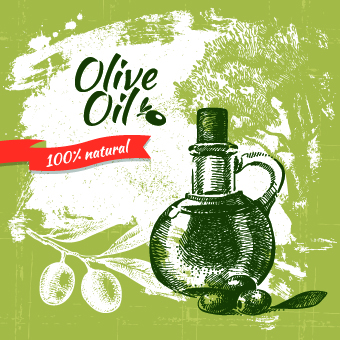 Vintage Olive oil background vector 04 vintage olive oil olive background vector background   