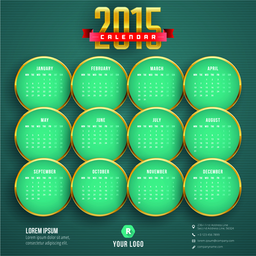 2015 business calendar creative design vector 07 creative calendar business 2015   