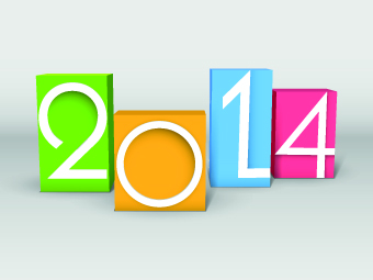 2014 year vector background set 03 year Vector Background background 2014   