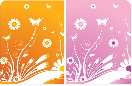 Colored Spring Templates vector background templates spring color   