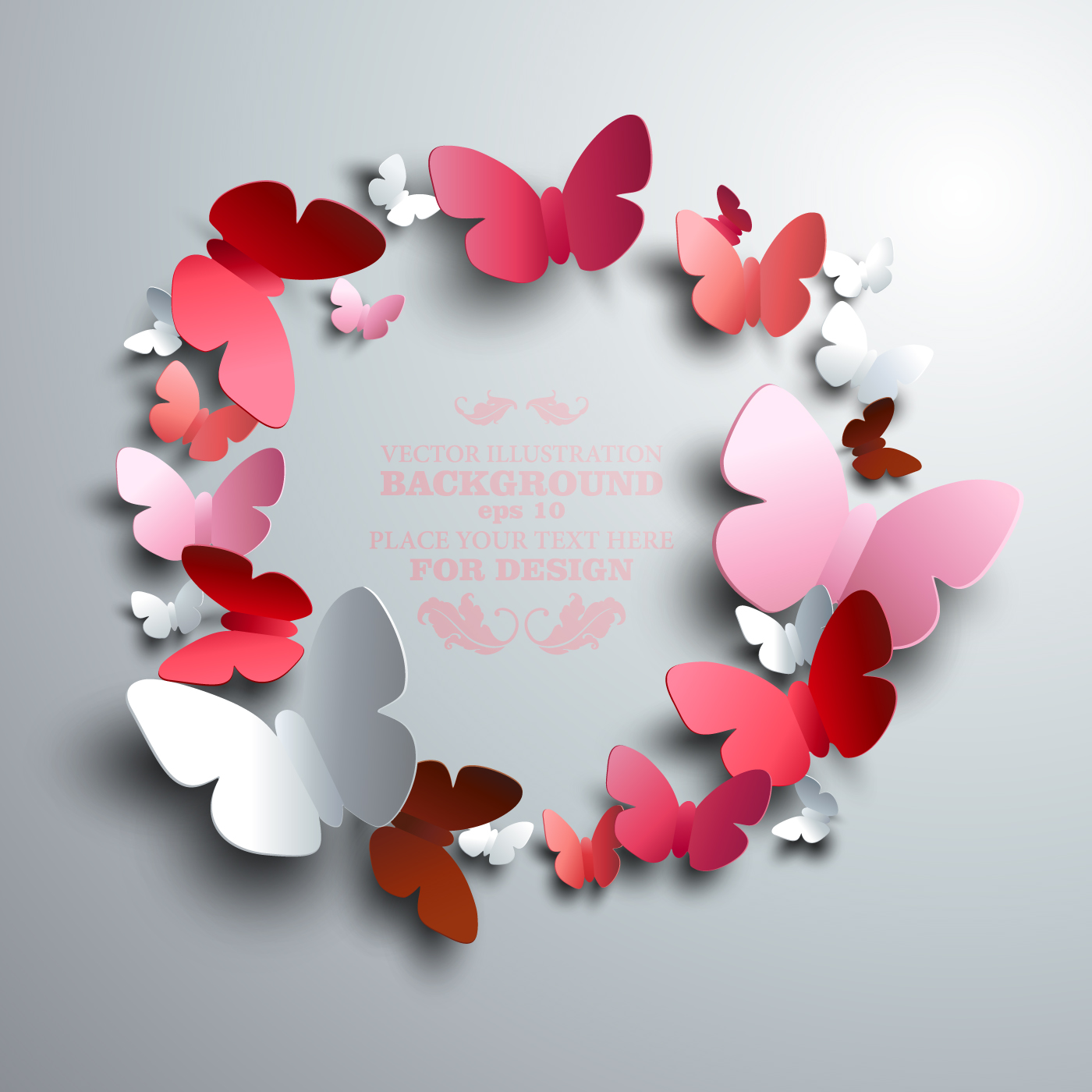 Paper butterflies vector backgrounds 04 Vector Background paper butterflies backgrounds background   