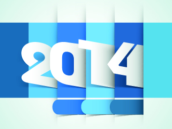 2014 year vector background set 04 year Vector Background background   