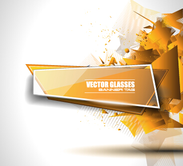 Vector glasses banner with modern background 02 modern glasses banner background   