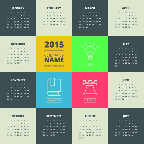 2015 business calendar creative design vector 02 creative calendar business 2015   