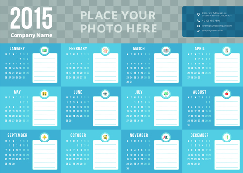 2015 business calendar creative design vector 03 creative calendar business 2015   