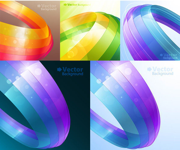 Colorful ribbons background vector ribbon   