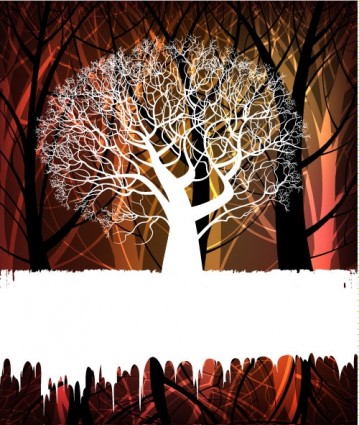 tree silhouette elements Background 02 vector vine trees tree silhouette Shade scenery dead trees a tree   