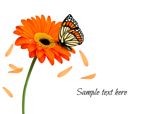 Floral butterfly with flower vector material material free flower floral design butterfly   