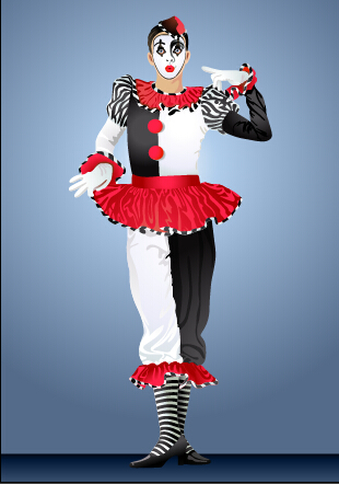Funny clown show vector 01 show funny clown   