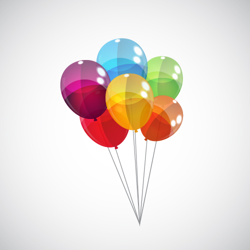 Transparent colored balloons vector background 06 transparent colored balloons background   