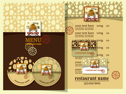 Retro beer menu cover with price list vectors 04 Retro font price menu beer   