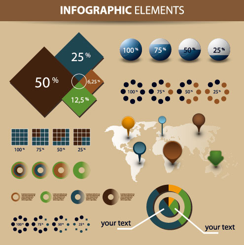 Year infographics elements vector 02 year infographics elements element   