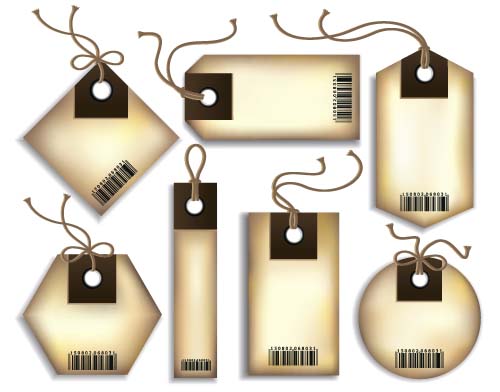 Creative tags vector set 04 tags creative   