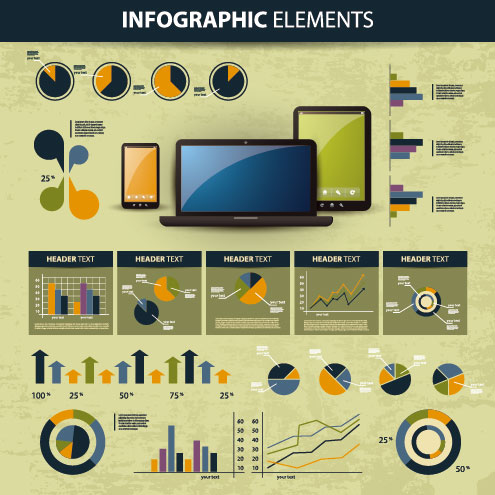 business scheme and Infographics elements vector 03 scheme infographics elements element business   