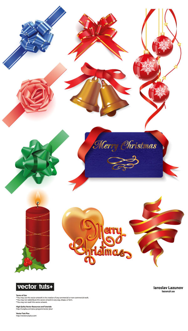 Elements of Gift Decoration vector gift elements element decoration   