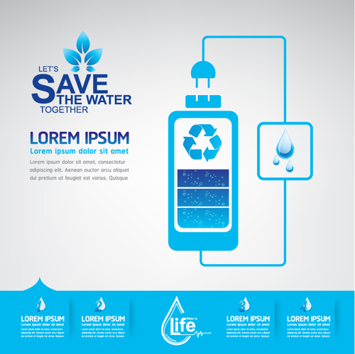 Save water infographics template vector 01 water template save infographics   