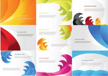 Color business cards templates set vector templates color cards business   
