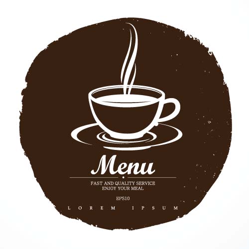 Grunge coffee menu cover design vector menu grunge cover coffee   