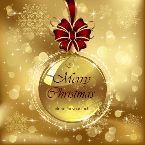 Ornate Golden Christmas cards vector graphics 02 ornate golden gold christmas cards card   