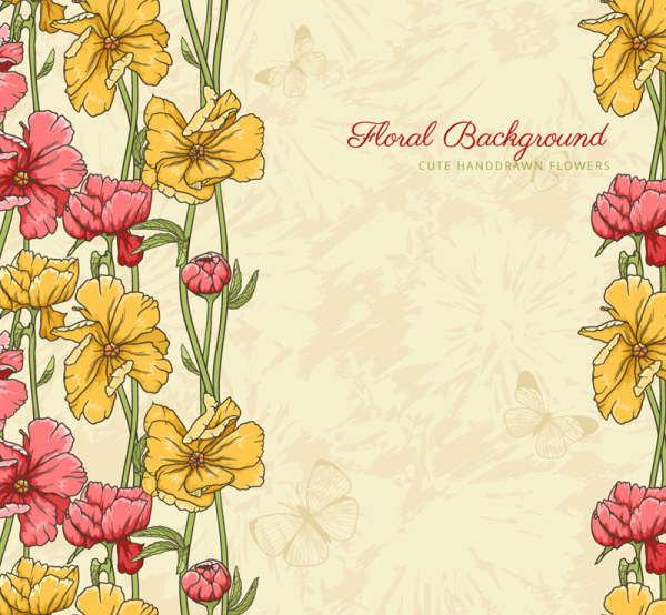 Vintage flower vector background art vintage flower   