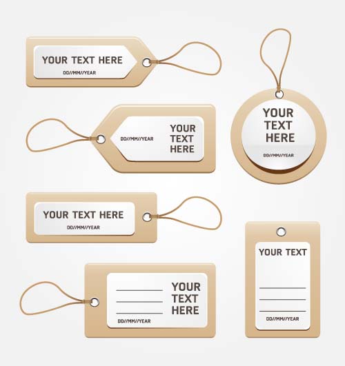 Creative tags vector set 01   