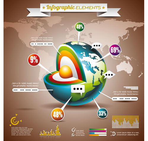 Vectors Infographics elements set 03 infographics infographic graphics graphic elements element   