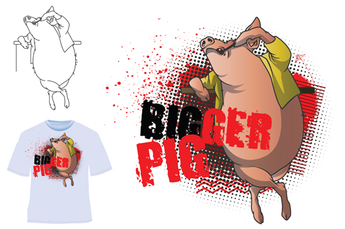 Cute bigger pig for T 31290 t-shirt pig for cute bigger   