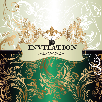 Ornate invitation design vector set 04 ornate invitation   