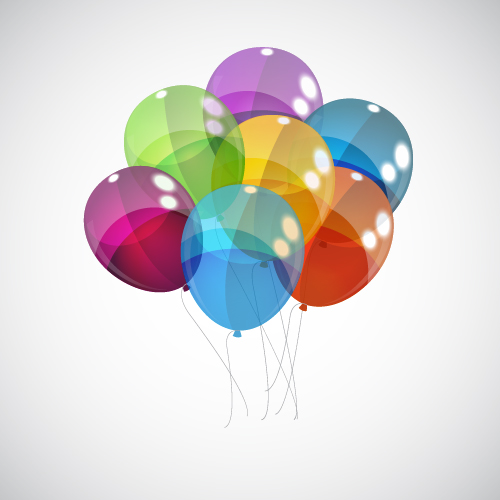 Transparent colored balloons vector background 05 39486 transparent colored balloons background   