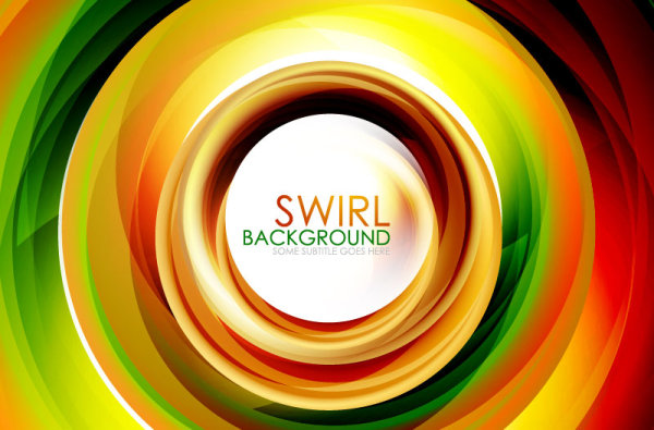 Set of Colorful swirl abstract vector background 05 swirl colorful abstract   