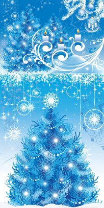 Blue christmas tree with ornaments background vector ornament christmas tree christmas blue background   