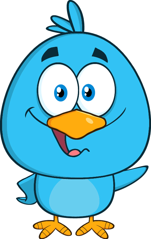 Funny blue bird cartoon vector set 09 funny cartoon blue bird   