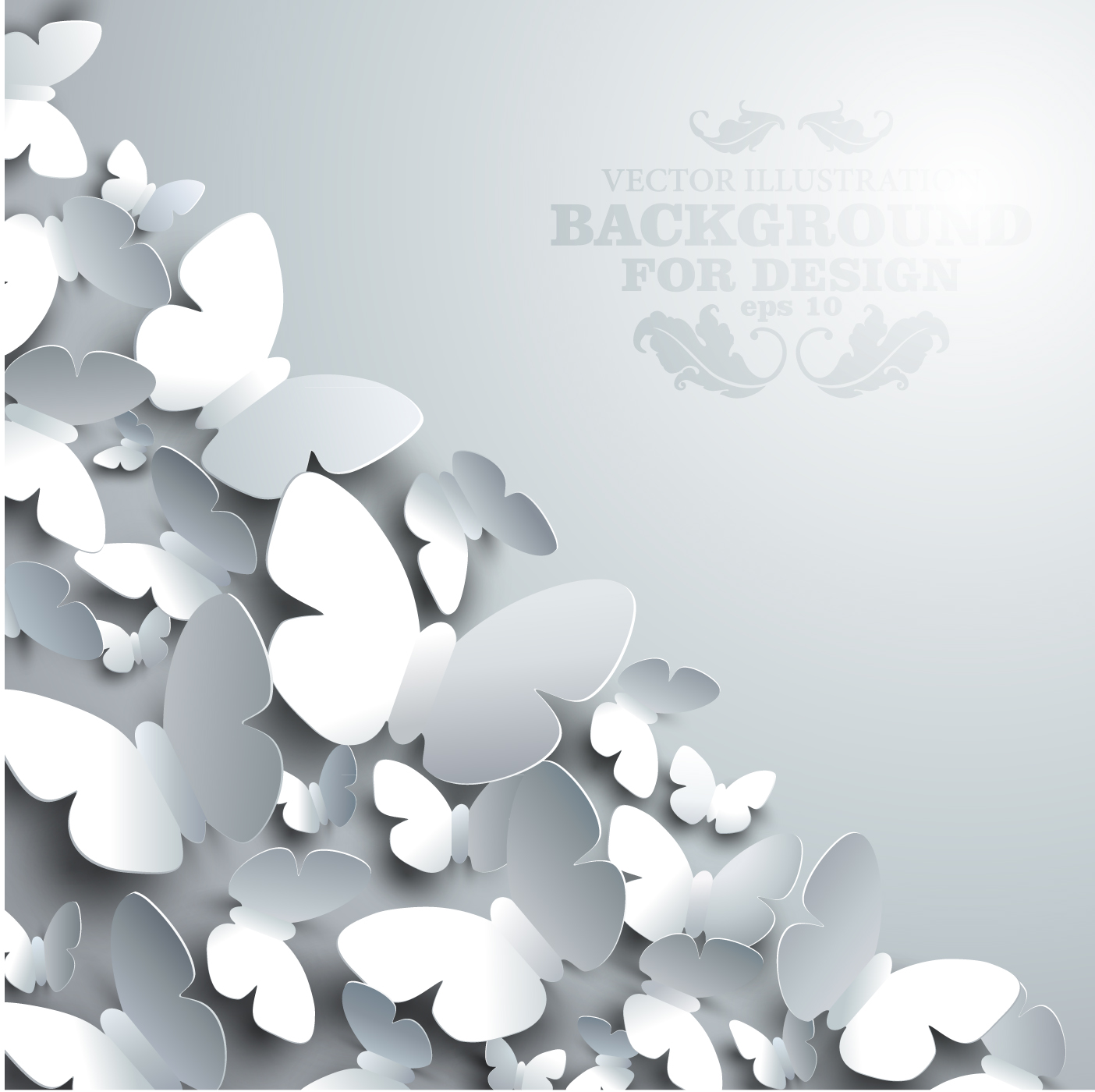 Paper butterflies vector backgrounds 05 Vector Background paper butterflies backgrounds background   