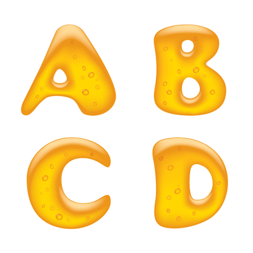 Cute golden alphabet elements vector 02 golden gold elements element cute alphabet   