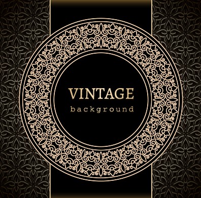 Vector set of vintage luxury background design 05 vintage luxury background design background   