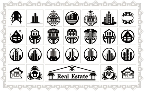 Building elements logo vector graphic 02 logo elements element building   