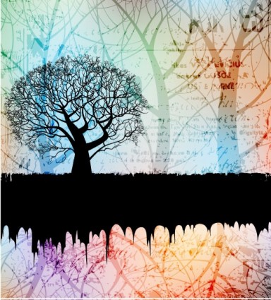 tree silhouette elements Background 01 vector trees tree branches tree silhouette Shade scenery dead trees a tree   