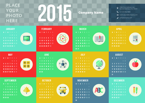 2015 business calendar creative design vector 05 creative calendar business 2015   