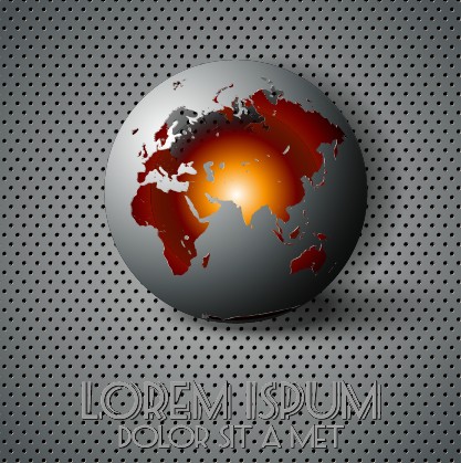 Creative sphere and metal background vector 03 sphere metal creative background vector background   