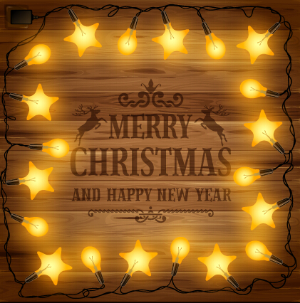 2015 christmas light frame and wooden background 02 wooden frame christmas background 2015   