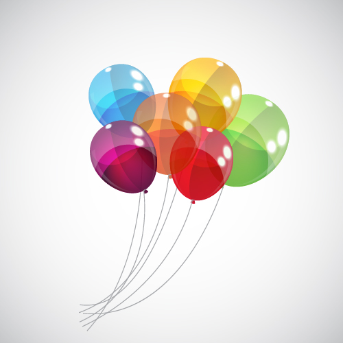 Transparent colored balloons vector background 01 39495 transparent colored balloons background   