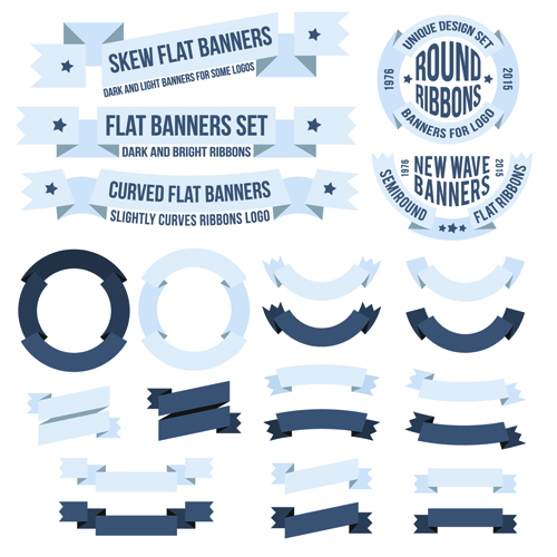 Origami ribbon banners vector design 01 ribbon origami banners   